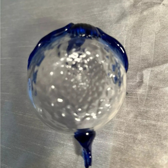 Vintage 20th century Blue And Clear Glass Swan Trinket Dish - Picture 3 of 5